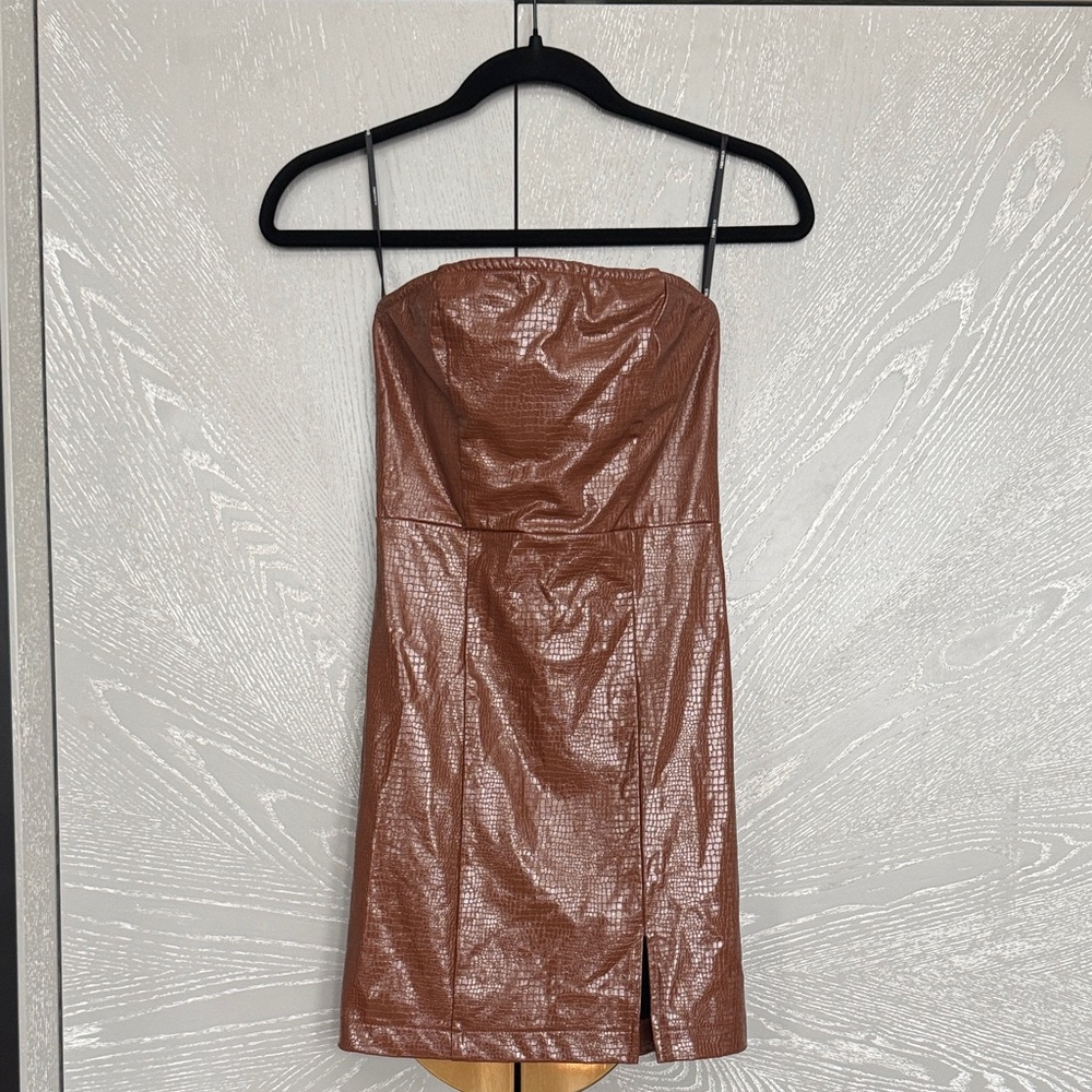 Forever 21 Shimmering Copper Strapless Dress